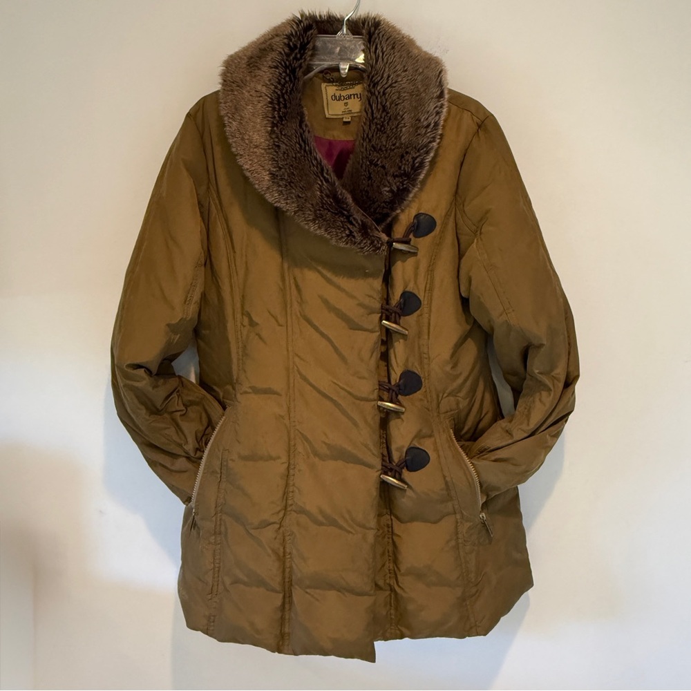 Dubarry of Ireland Keyes Parka Down Filled Faux Fur Collar Coat Women’s US 10 - Picture 5 of 16